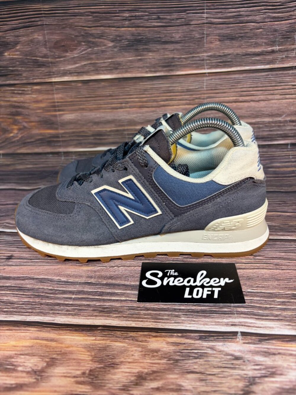 New Balance 574 Charcoal Gray Women's Casual Lace Up Shoes Size 8.5 - Picture 3 of 8